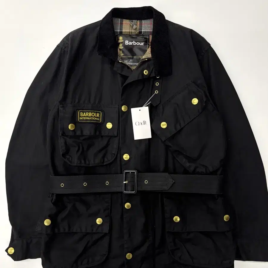 Barbour 바버 인터네셔널 벨티드 왁스자켓 블랙