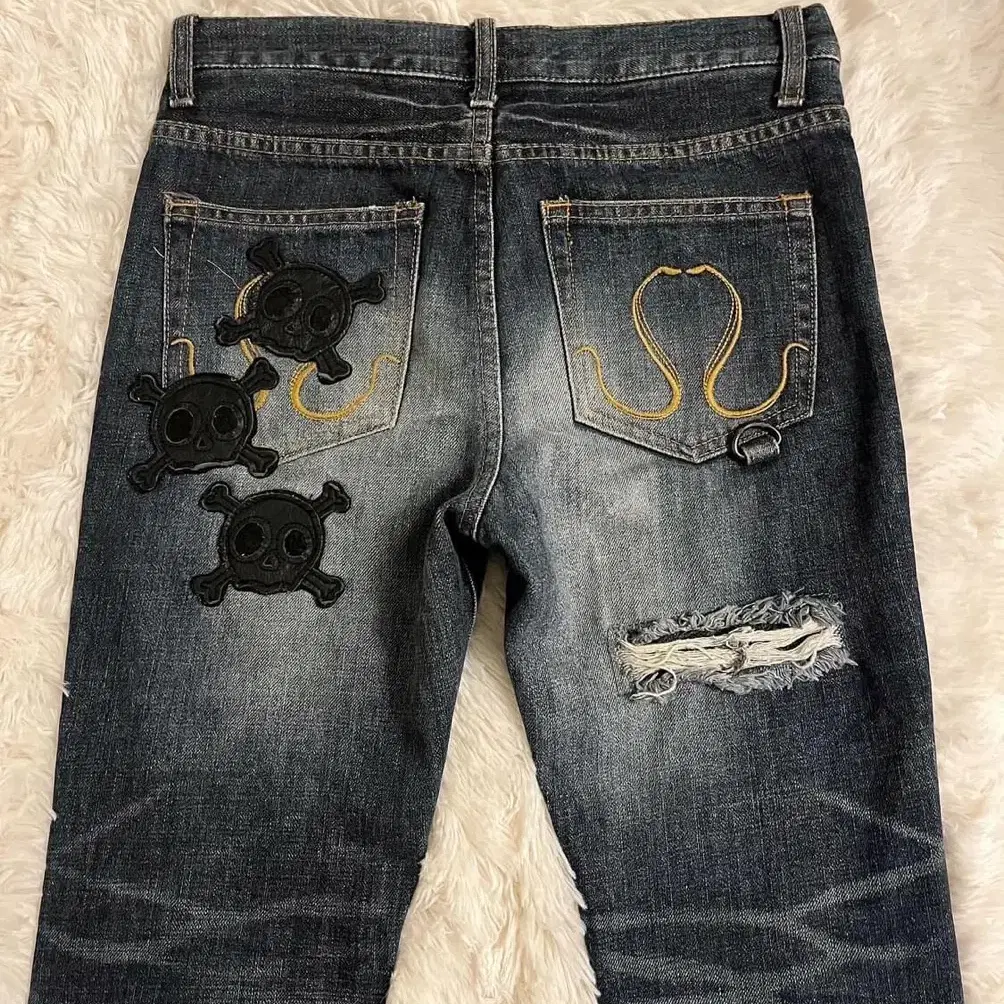 Civarize skull patch jeans