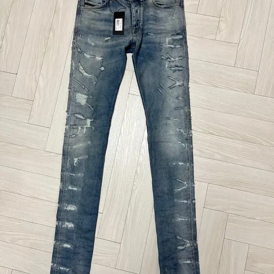 Diesel black gold long slim jeans