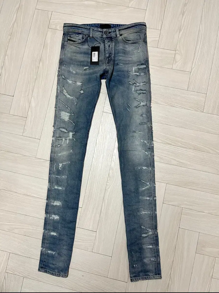 Diesel black gold long slim jeans