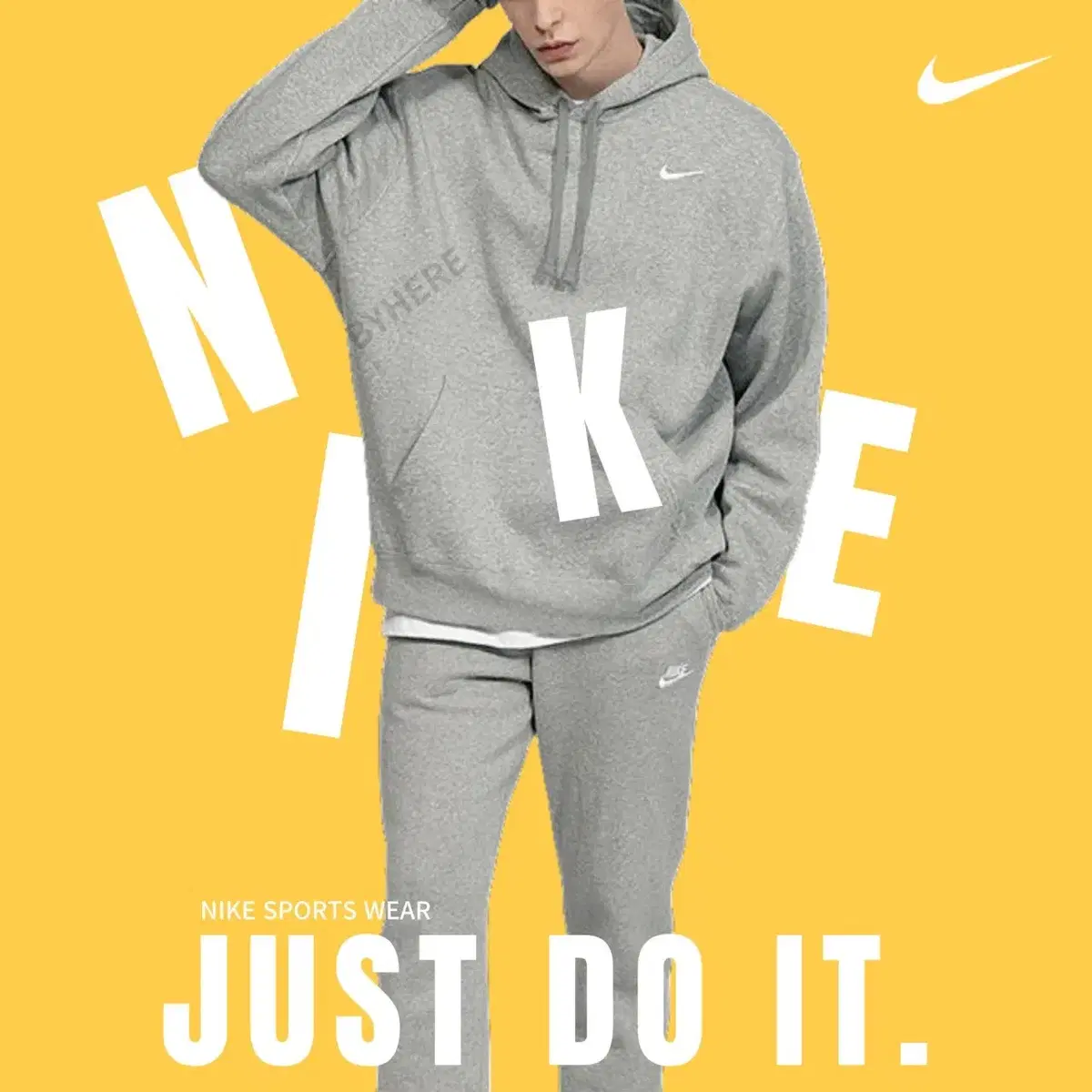 NIKE 스우시 클럽 기모 후드