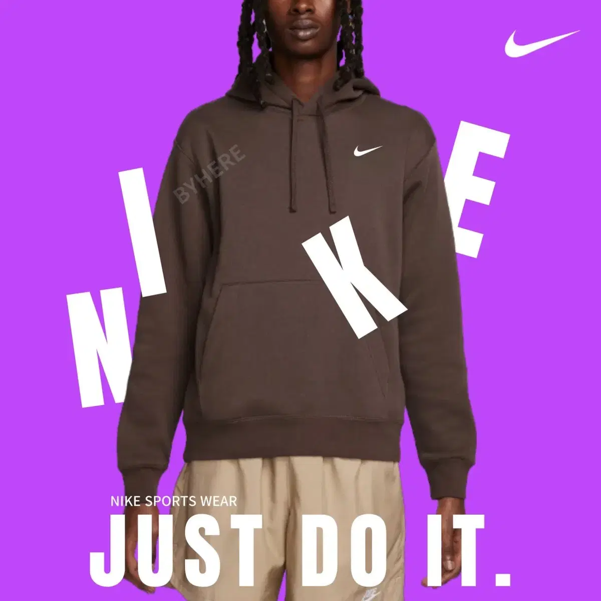 NIKE 스우시 클럽 기모 후드