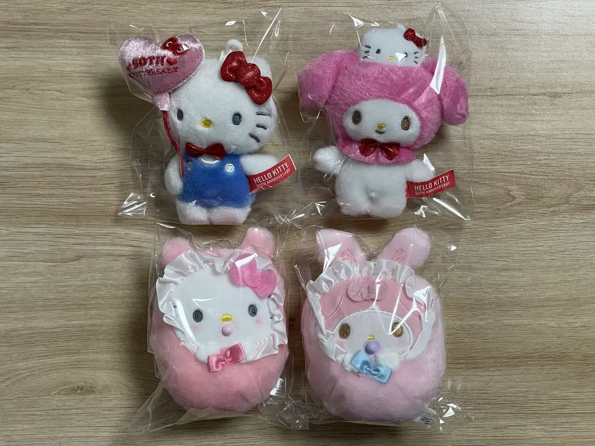 Hello Kitty 50th Anniversary pop up doll keyring My Melody Swaddle Baby Mascot