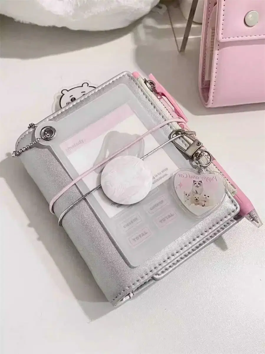 5 holes Silver Wallet Diary Cover M5 binder photocard Three holes