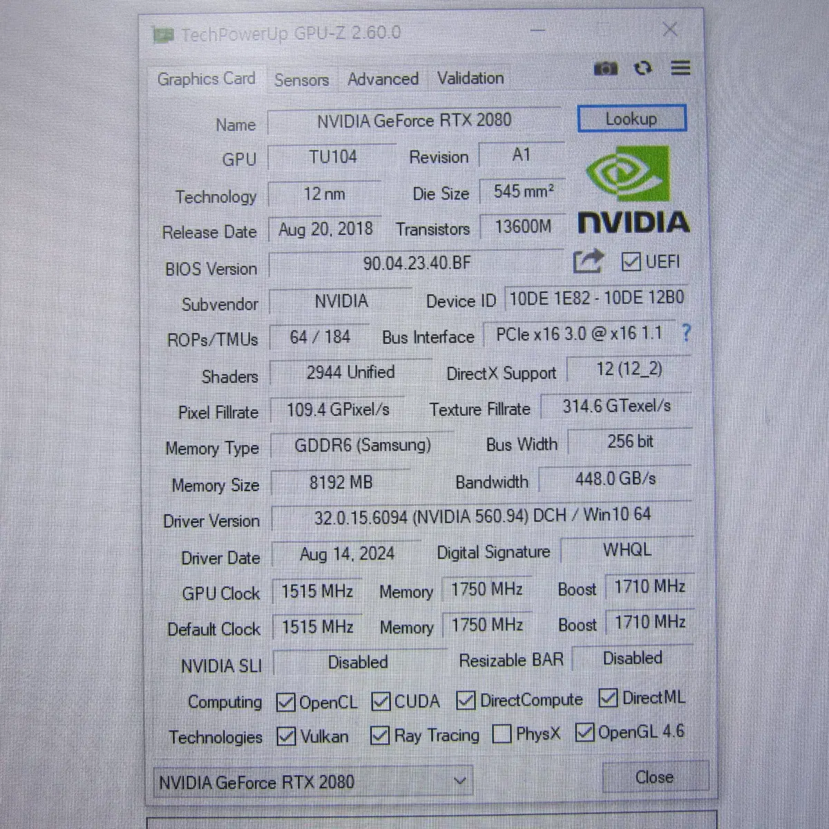 SNK테크 JACKPOT 지포스 RTX2080 OC D6 8GB