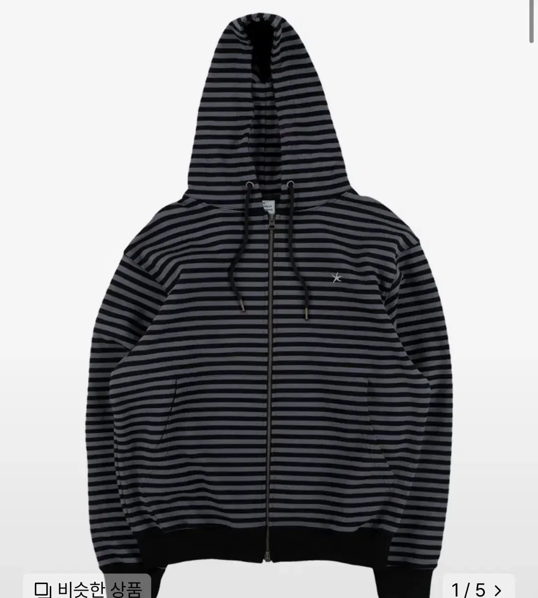 더콜디스트모먼트 스트라이프 후드집업 S TCM stripe hooded