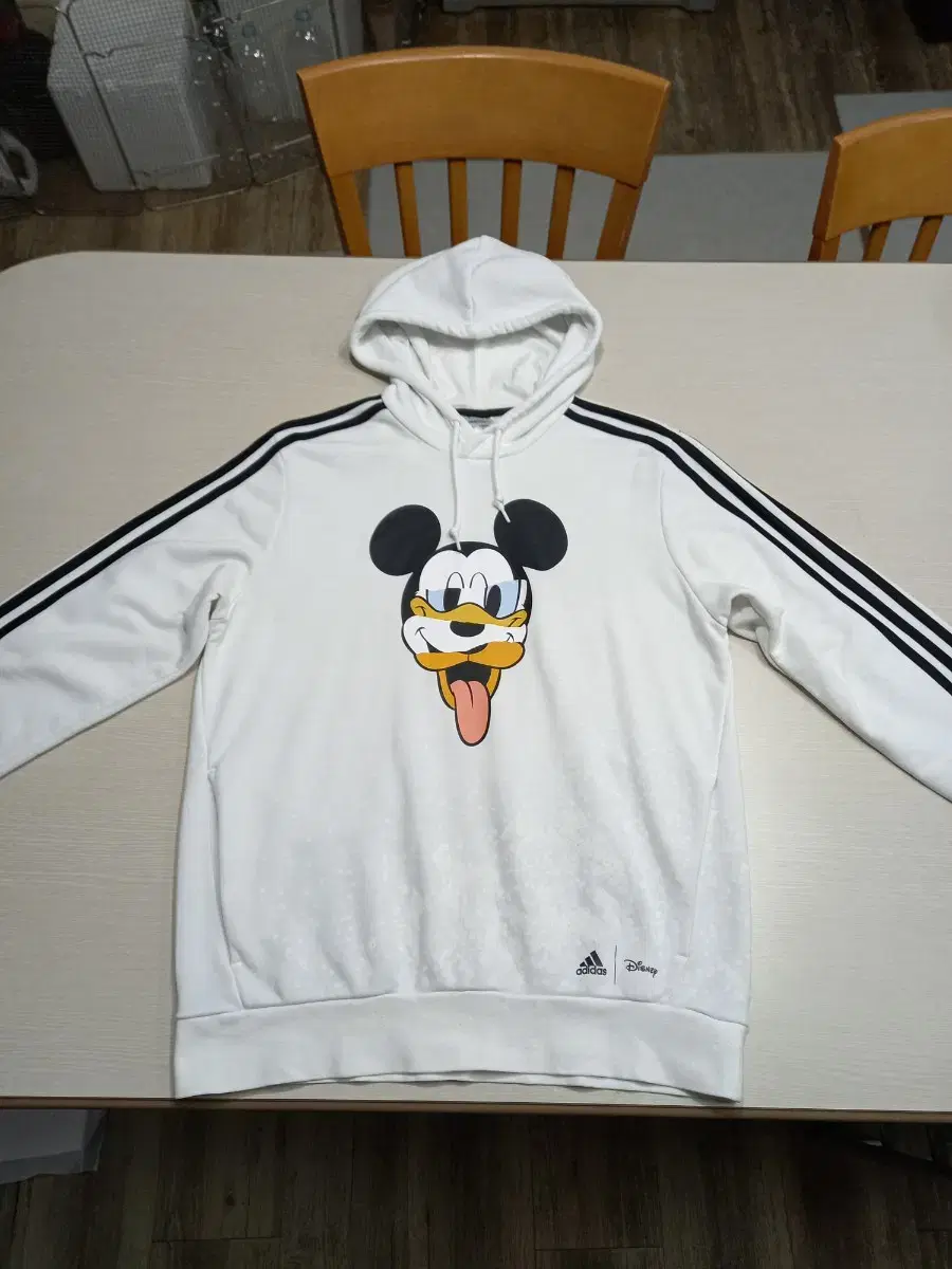 XL105 adidas Disney 약기모 스판 후드티 화이트XL-363