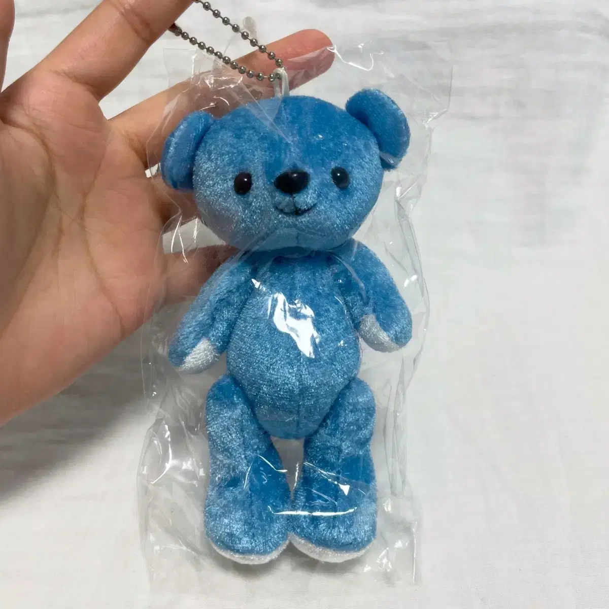 Articulated Blue Bear doll keyring