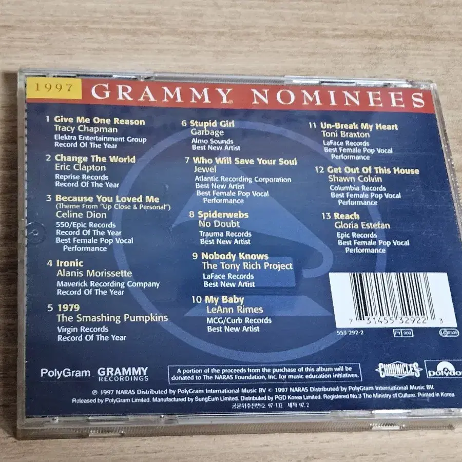 1997 Grammy Nominees - Various (CD)