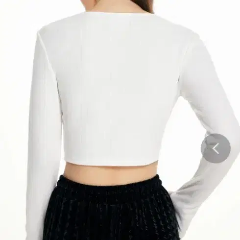 XS사이즈 SOLID RIB STITCH CROP TOP