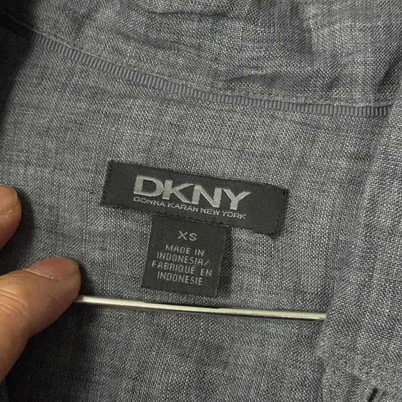 DKNY 린넨 여성 그레이 셔츠 XS