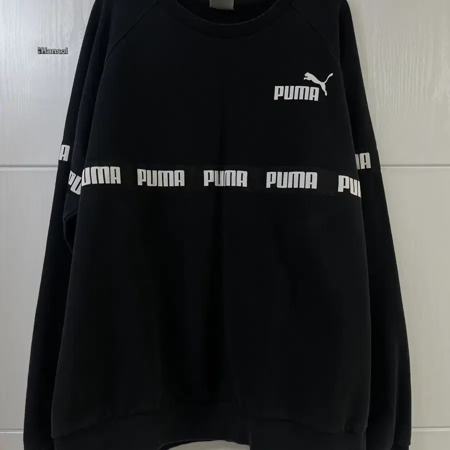 (L) puma 퓨마 남성 블랙 맨투맨 스웻셔츠 한번 착용