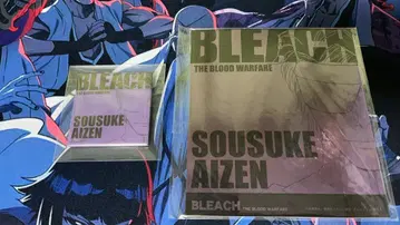 BLEACH 이케부쿠로 색지 스퀘어 캔뱃지 네이비 나염 소우스케