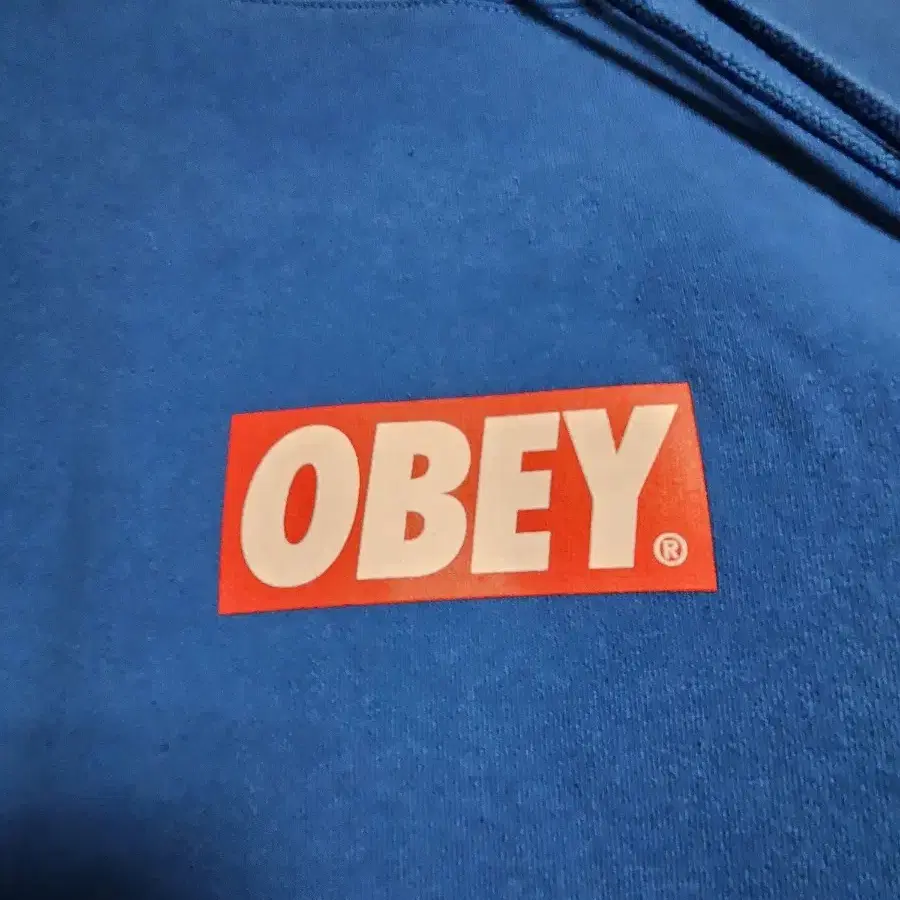 오배이 obey 후드 블루 M