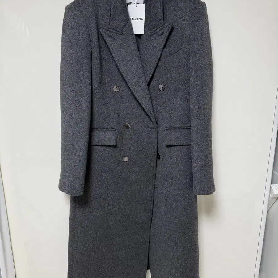 알렌느 더블코트 DOUBLE BREASTED WOOL MAXI COAT