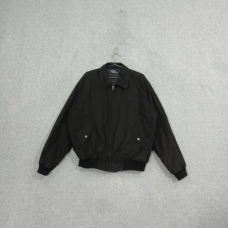 Polo Shinhan Logo Black Blooming Harrington Jacket 100% Cotton