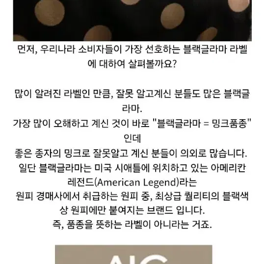 아메리칸 레전드 블랙그라마 밍크코트