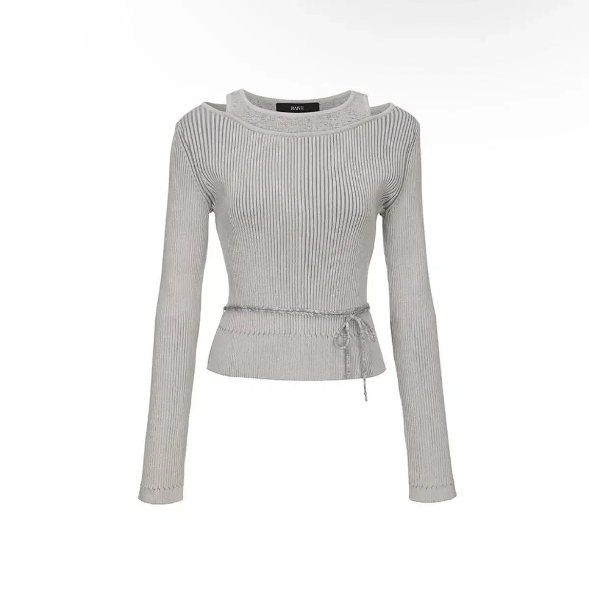 레이브 Layered Knit Top in L/Grey 니트