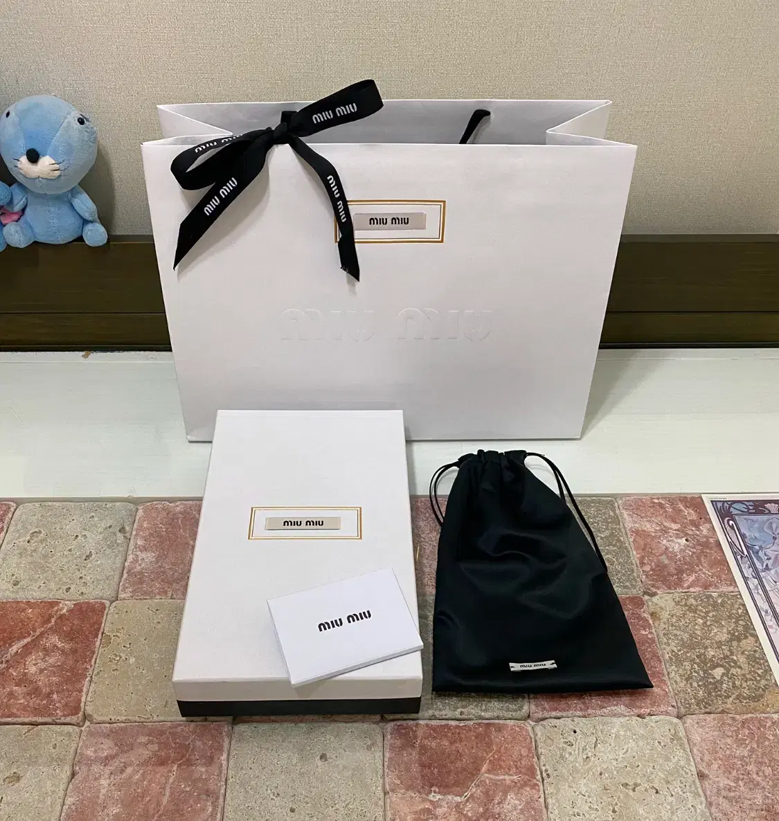 Miu Miu Necklace Box + Dust + Booklet + Shopping Bag