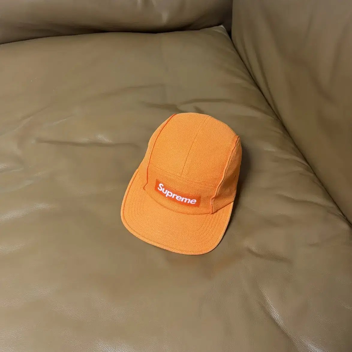 Supreme 슈프림 캠프캡 모자 (Piping Orange)