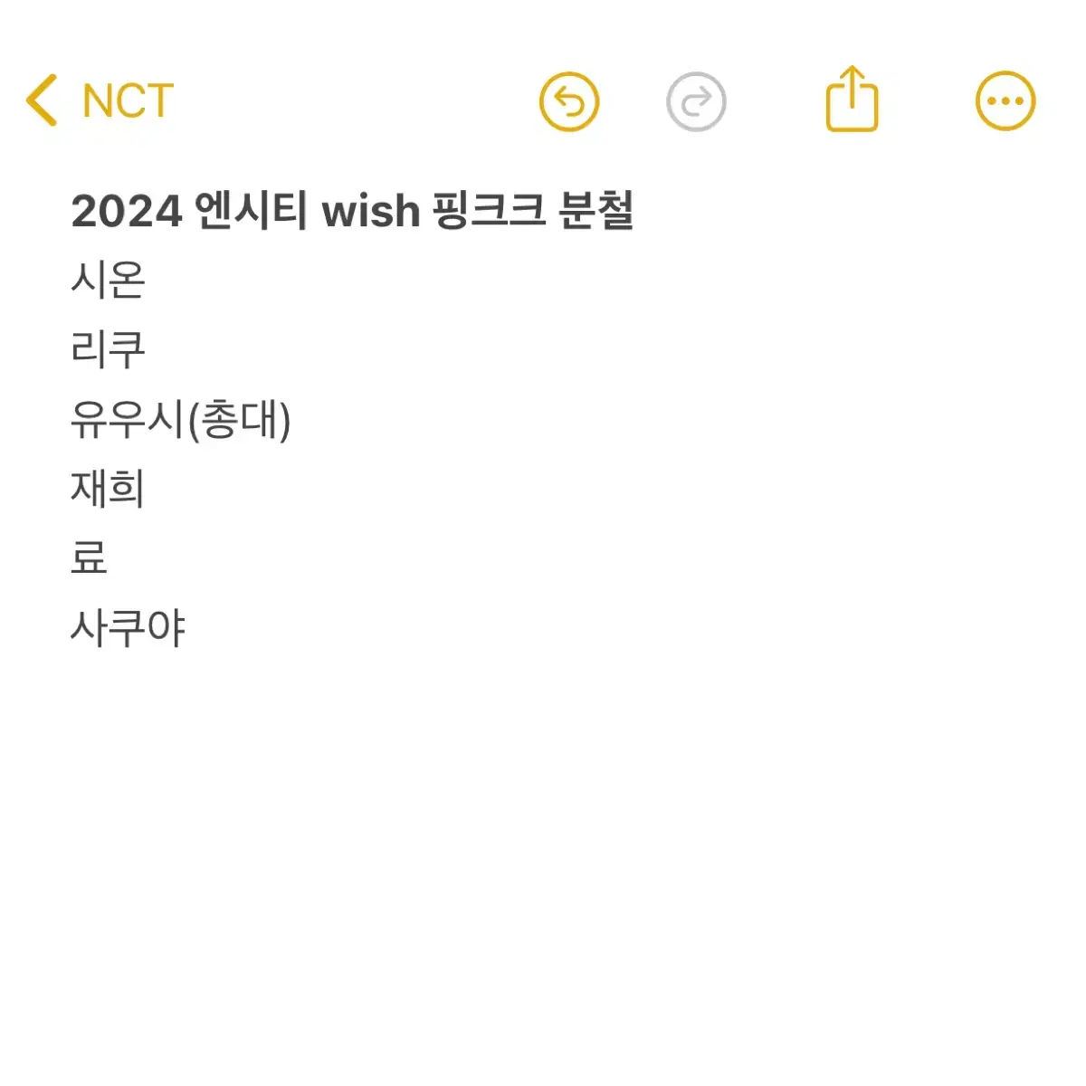 엔시티 위시 2024 핑크크 분철