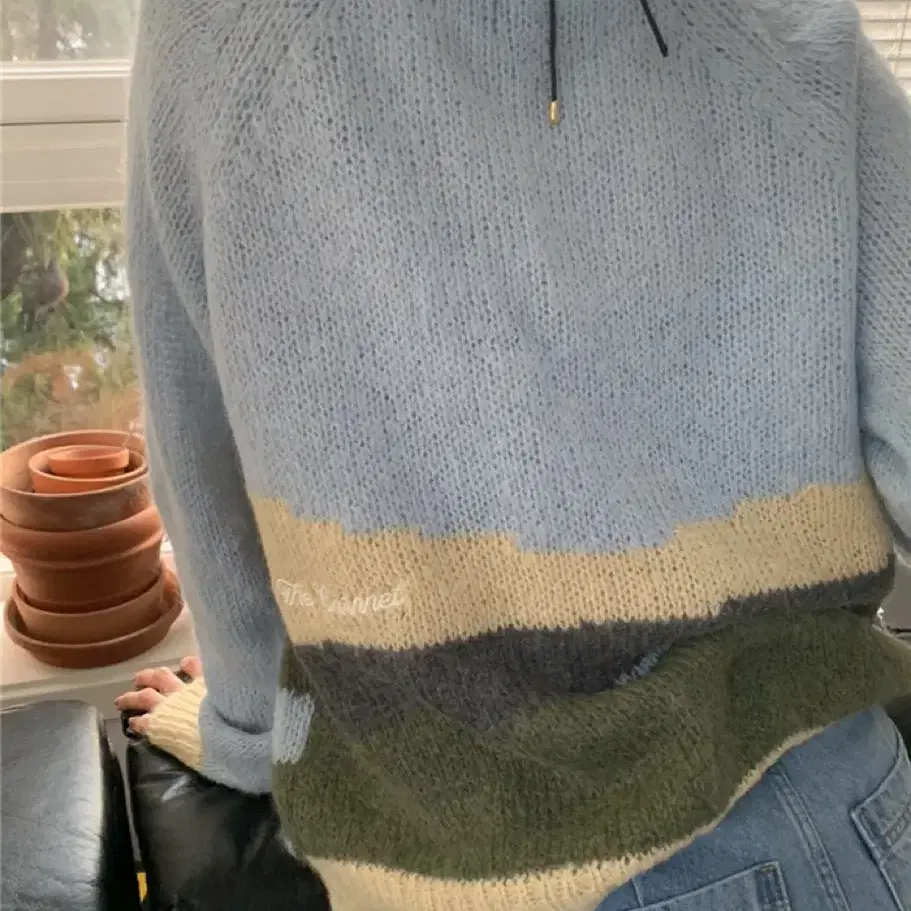 더바넷 Farm Landscape Intarsia knit sweater