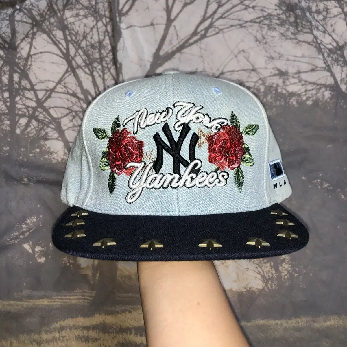 Vintage MLB denim rose snap back