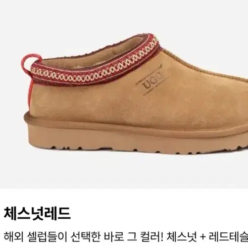 호주 어그 타스만 UGG 슬리퍼 체스트넛 새상품 eu37