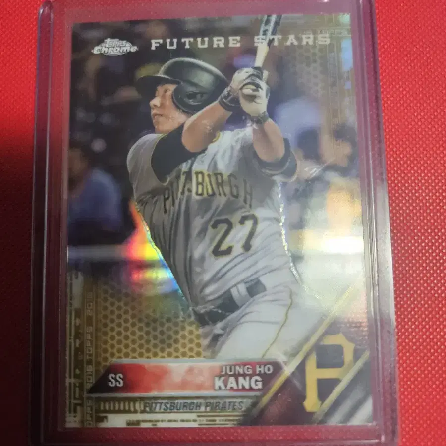 강정호 50장 한정 Topps Chrome 골드 리플렉터 카드