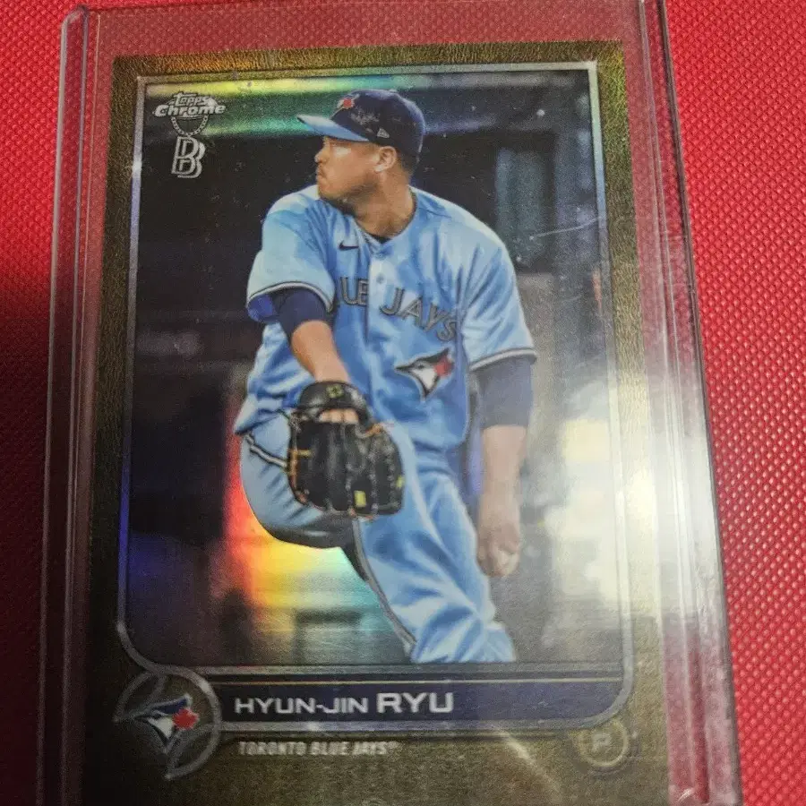 류현진 50장 한정 Topps Chrome 골드 리플렉터