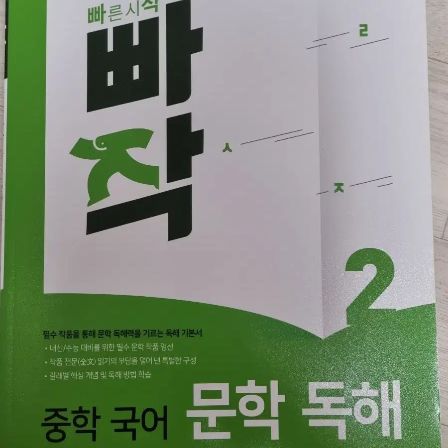 빠작 중학 국어 문학 독해 문제집