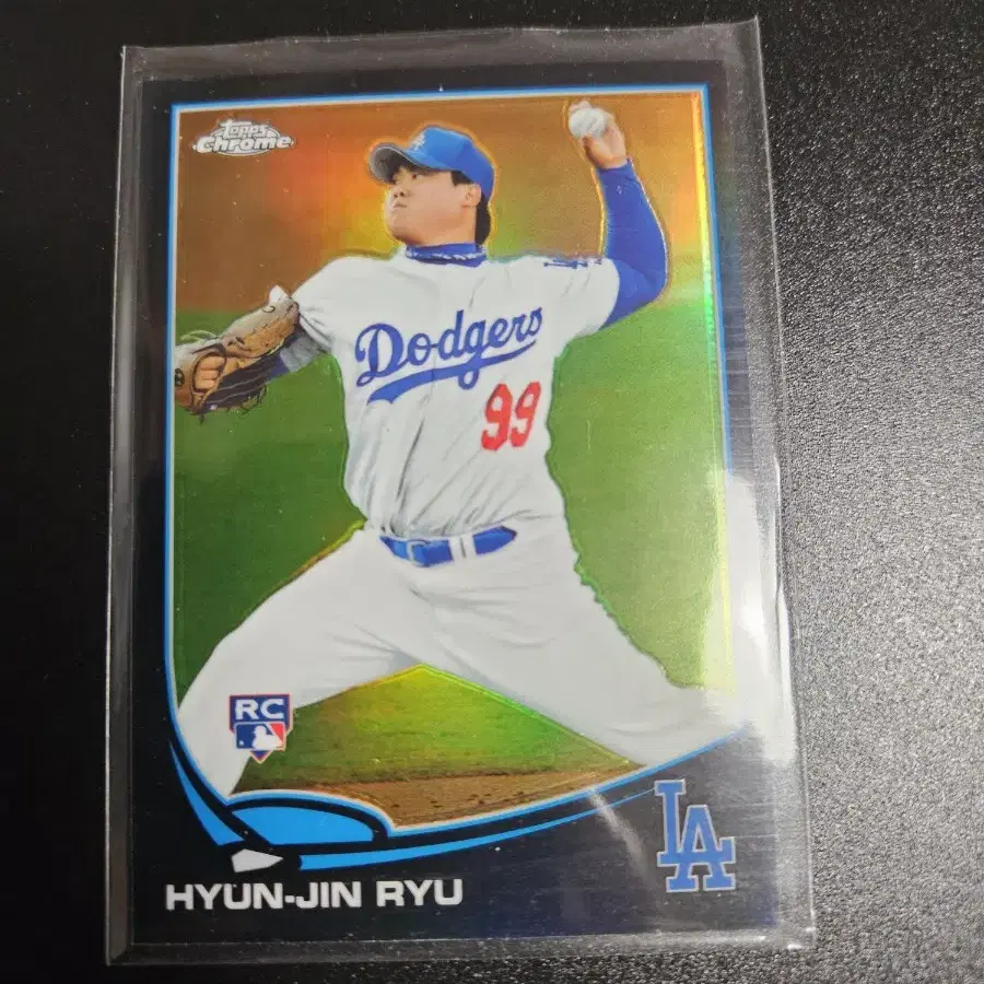 류현진 100장 한정 2013 Topps Chrome 블랙 리플렉터 루키