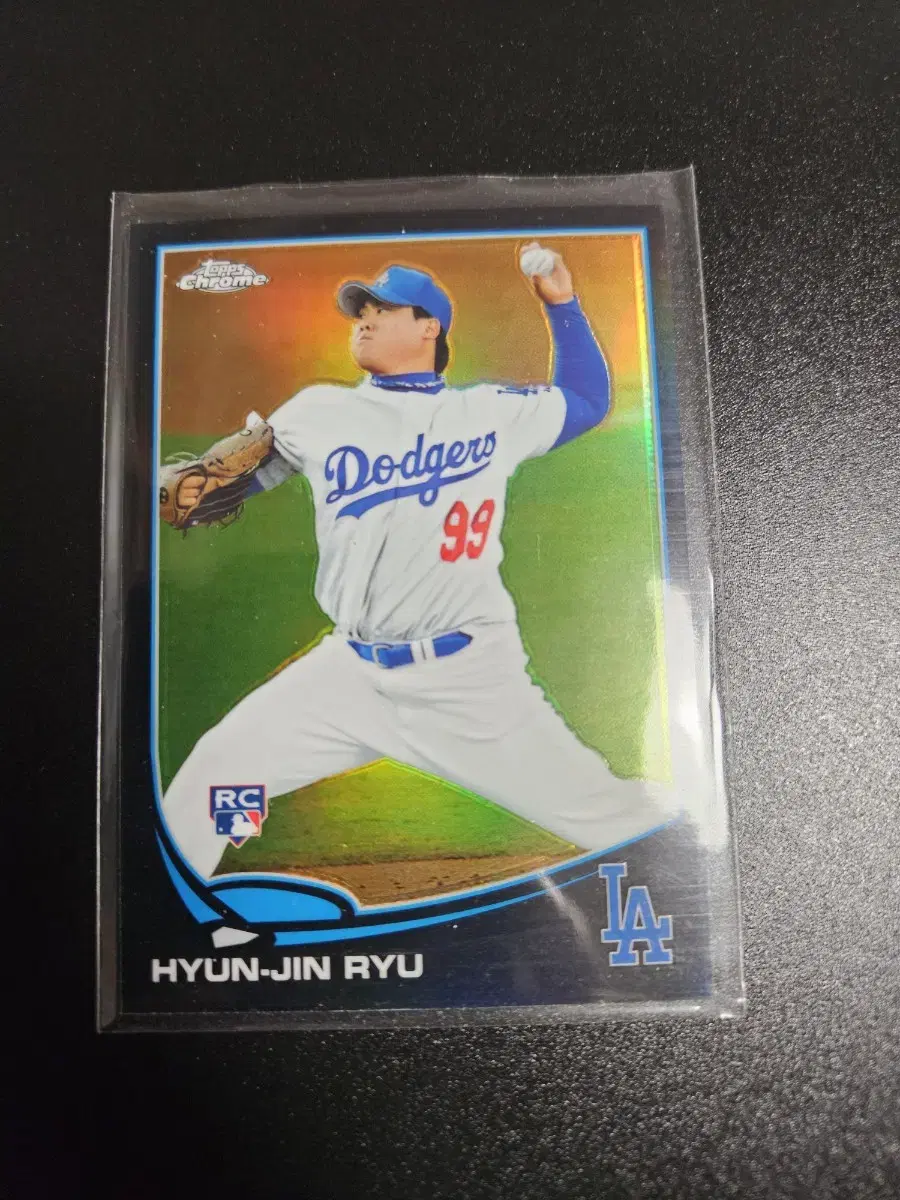 류현진 100장 한정 2013 Topps Chrome 블랙 리플렉터 루키