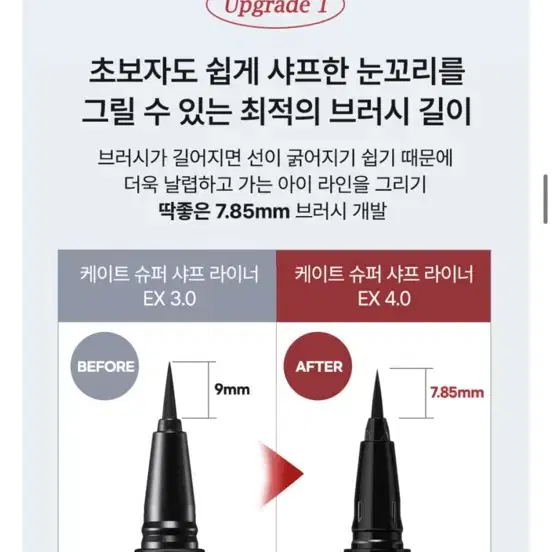 새상품)케이트 슈퍼 샤프 라이너 EX 4.0 브러쉬 아이라이너 리필교체