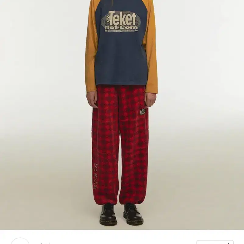 테켓 weekend fleece pants red