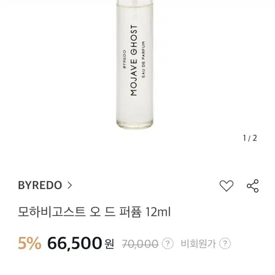 새상품) 바이레도 발다프리크 라튤립 12ml 트래블