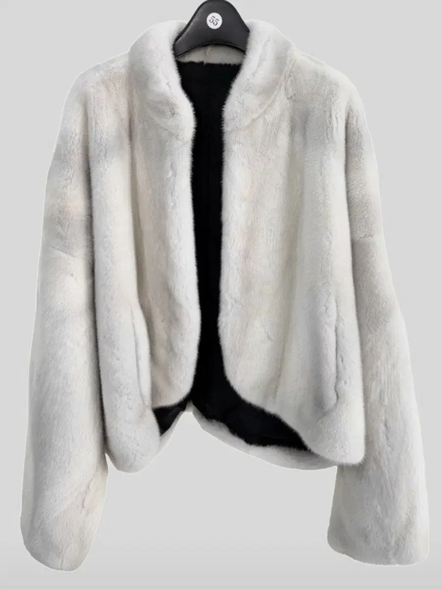 Tinsel Of Z Style Cropped Gradient Mink Fur Jacket