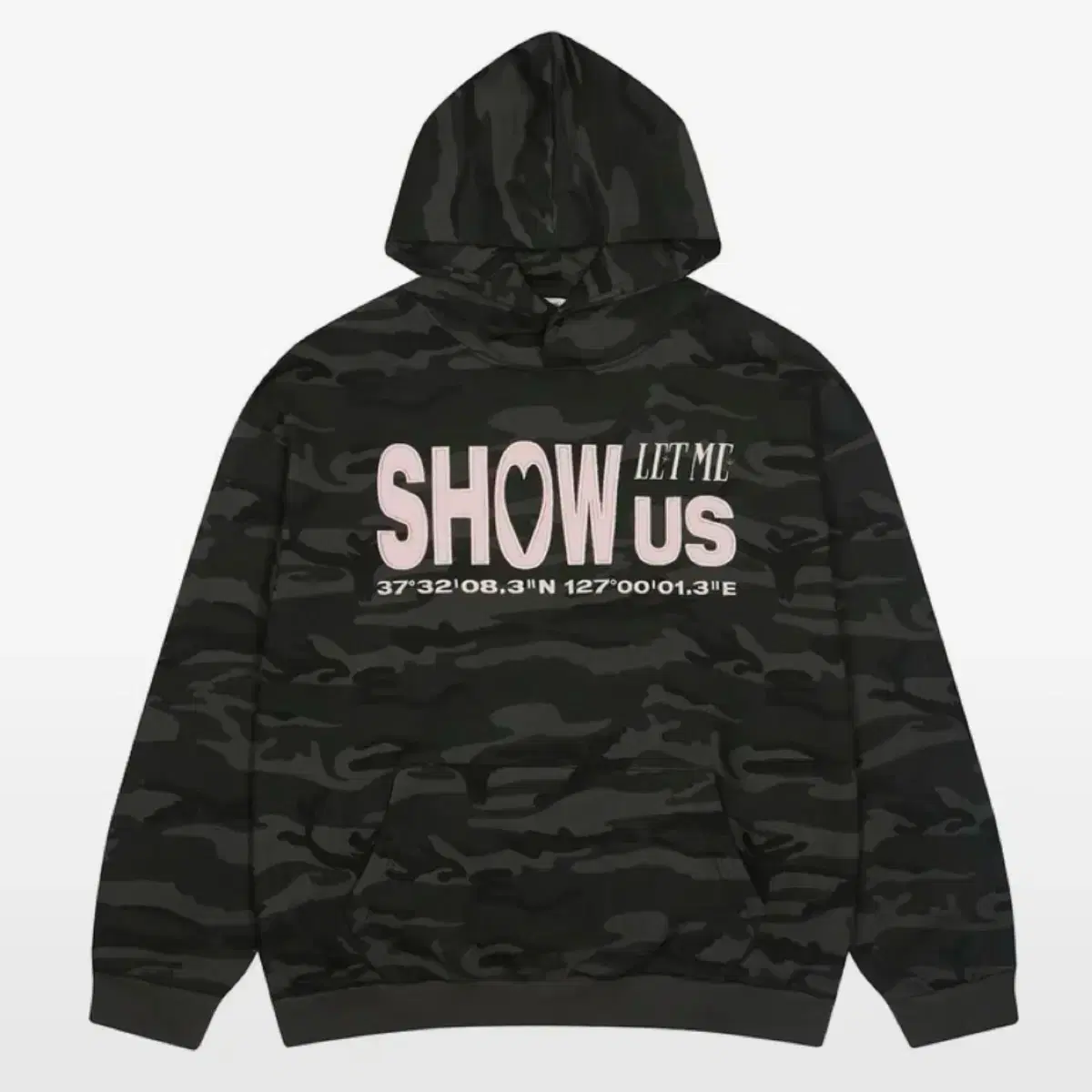 러브이즈트루 밀리터리 후드티 차콜 SHOW US HOODIE