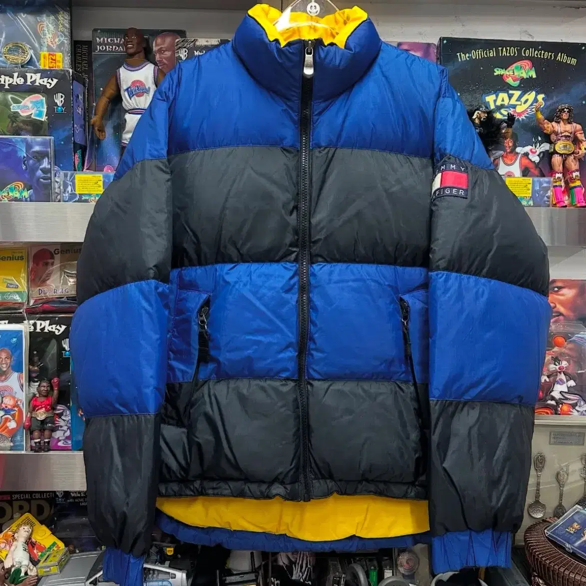 90S TOMMY HILFIGER 타미힐피거 컬러블락 다운 자켓 패딩