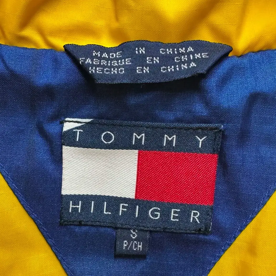 90S TOMMY HILFIGER 타미힐피거 컬러블락 다운 자켓 패딩