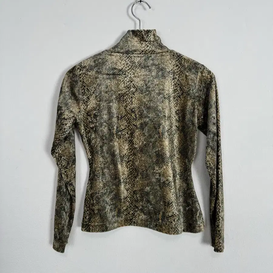 Vintage Snake Print Quarter Zip Top