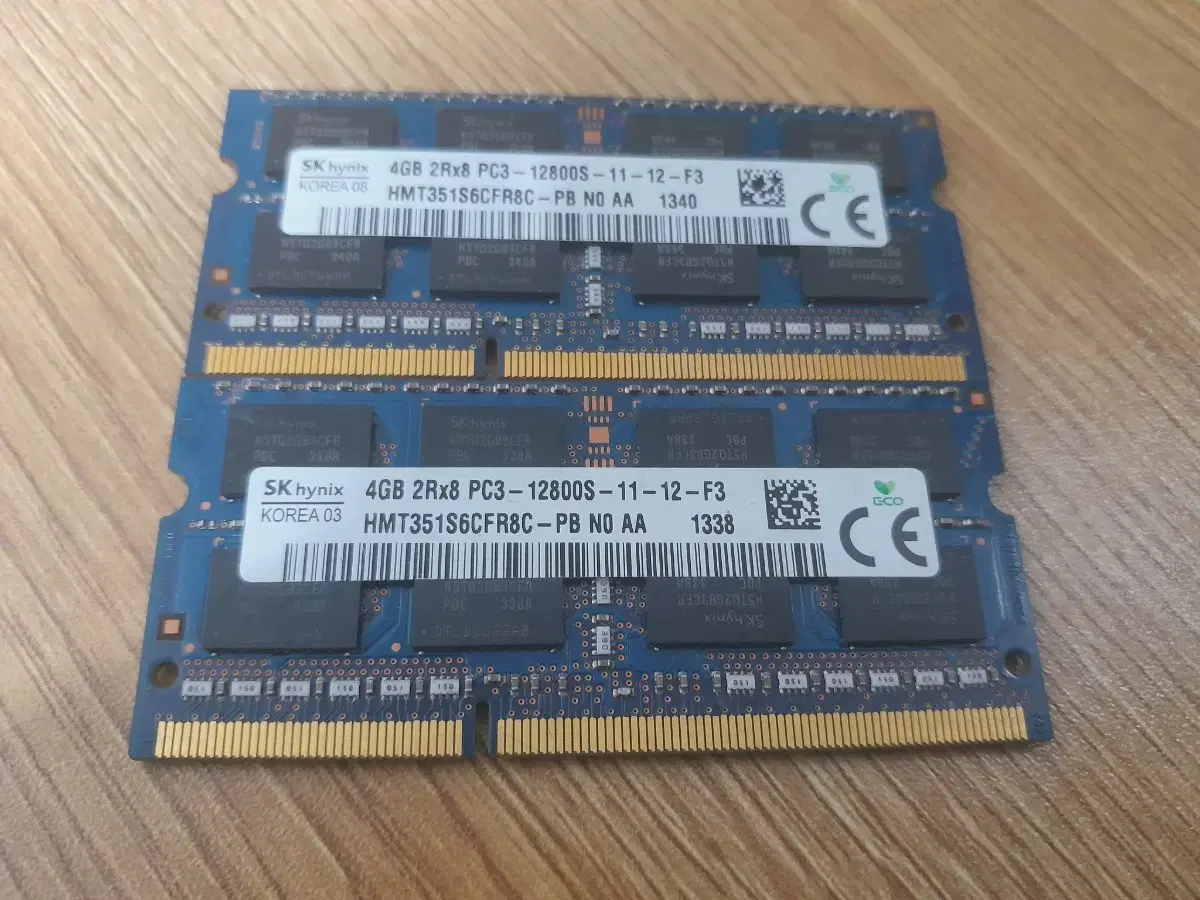 SK하이닉스 노트북 DDR3 4GB 램 2개