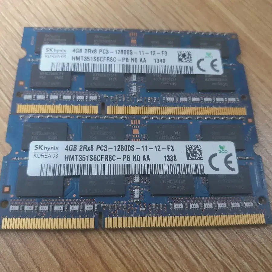 SK하이닉스 노트북 DDR3 4GB 램 2개