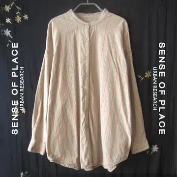 SENSE OF PLACE/ 센스 오브 플레이스스트라이프 밴드칼라 셔츠