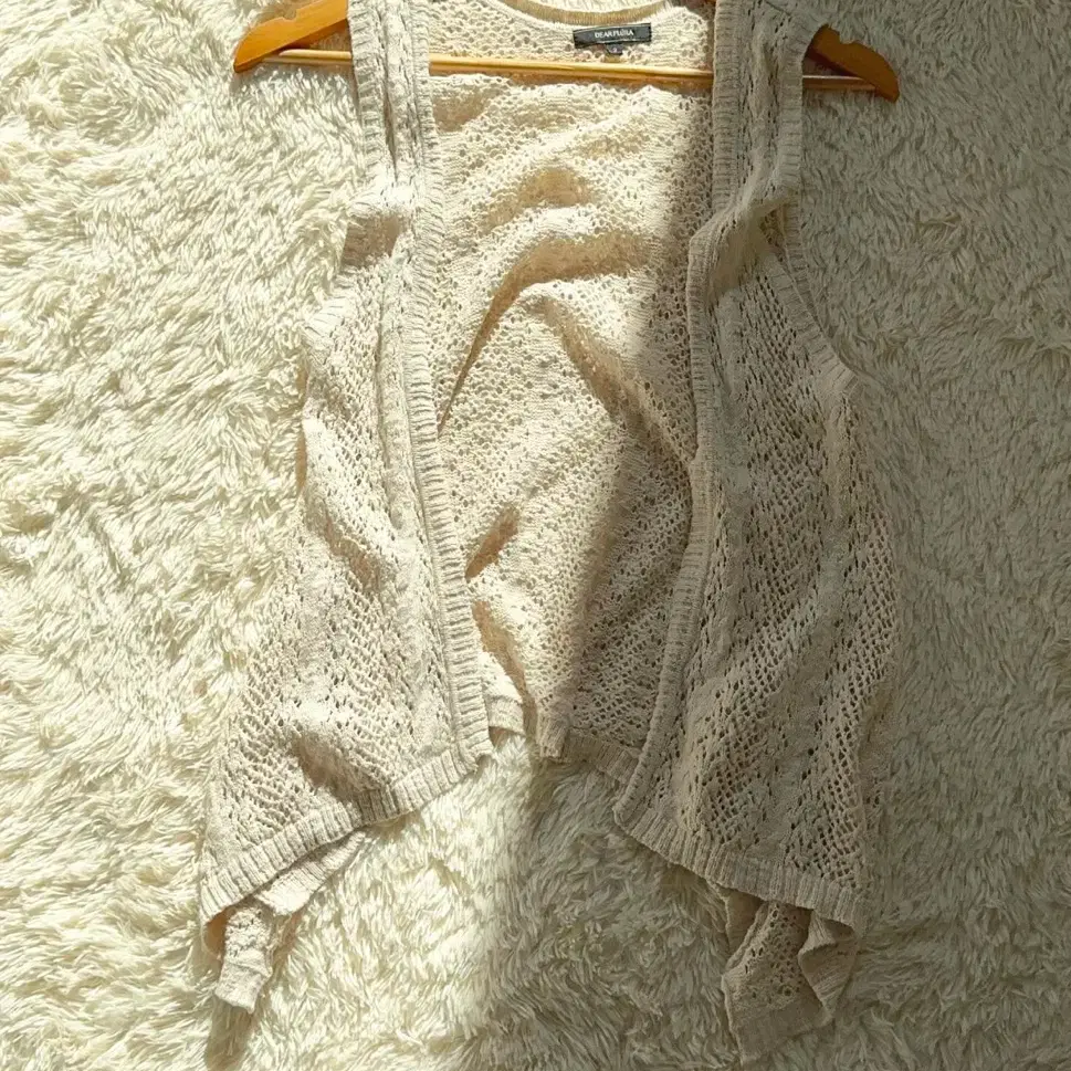 일본 수입 빈티지 net knit vest cardigan