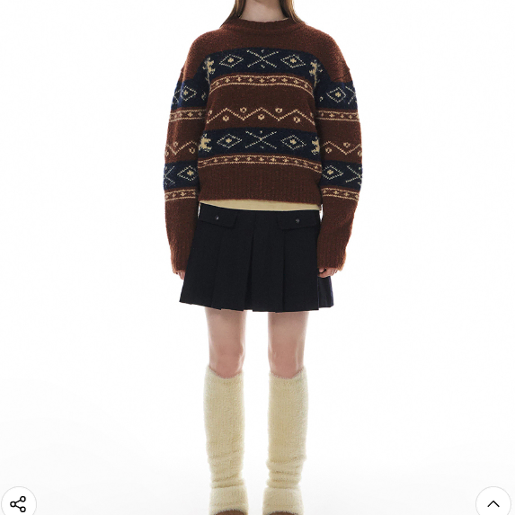 그로브 니트 OSLO BOUCLE KNIT_BROWN