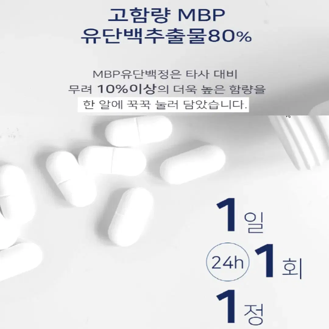 [3개월]고함량 엠비피 MBP 유단백정 600mg x 90정(무료배송)