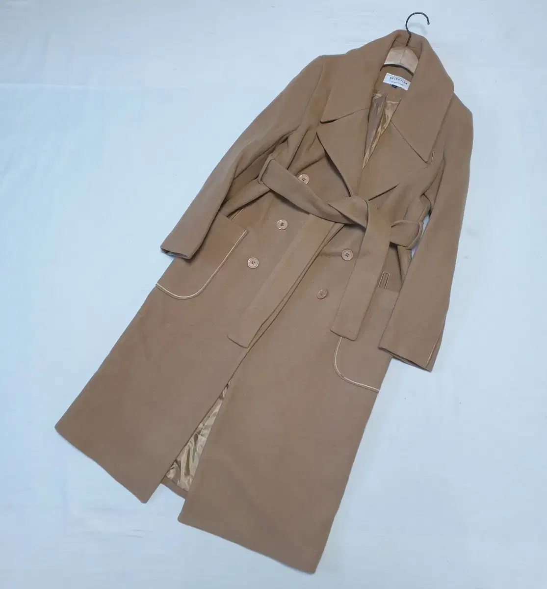 Selectism Beige wool robe coat for Women