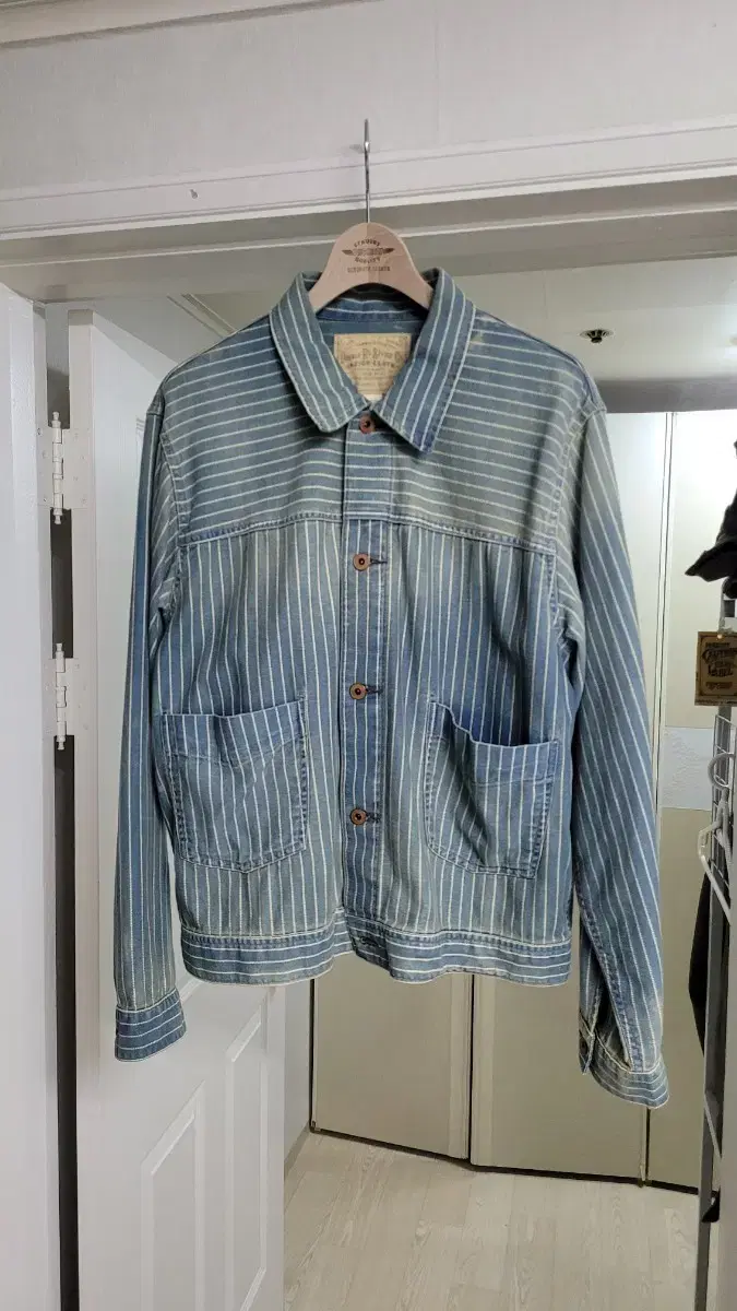 [L]Double-layer washed shirt jacket