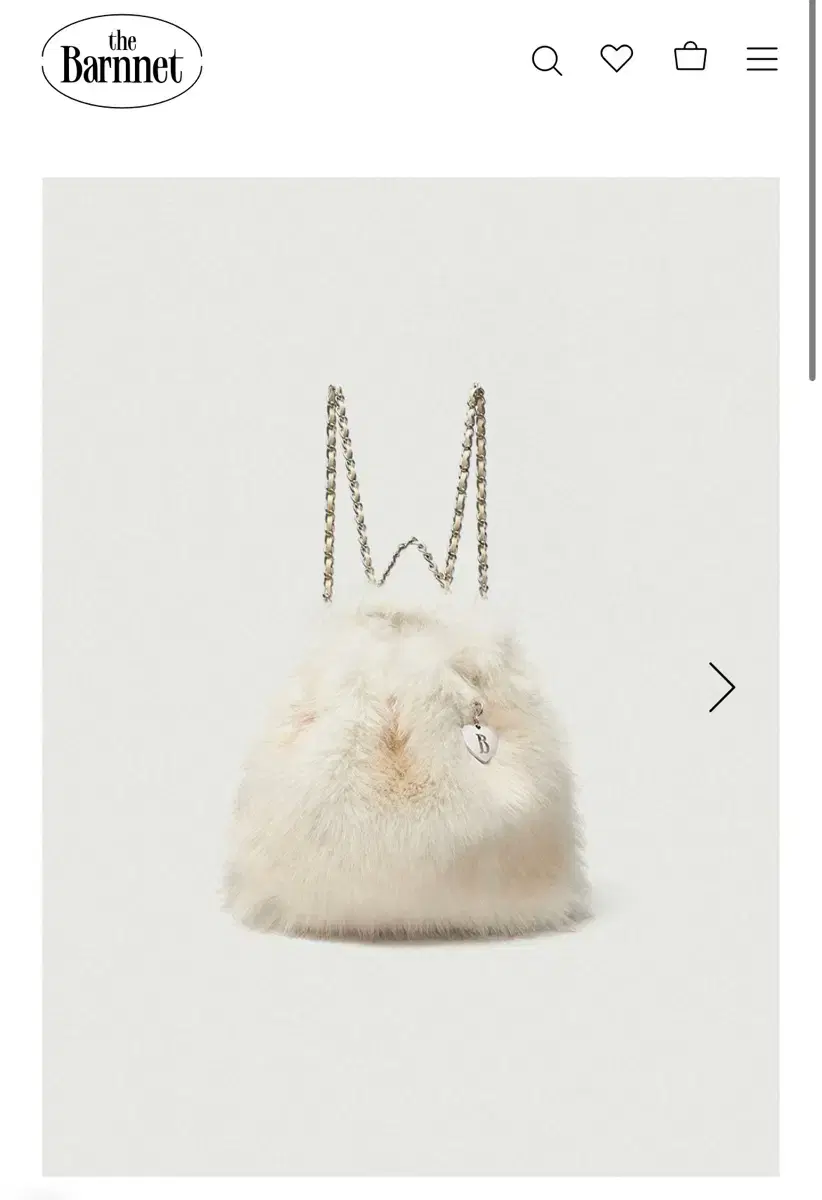 바로배송 더바넷 Ivory Fur Drawstring Backpack